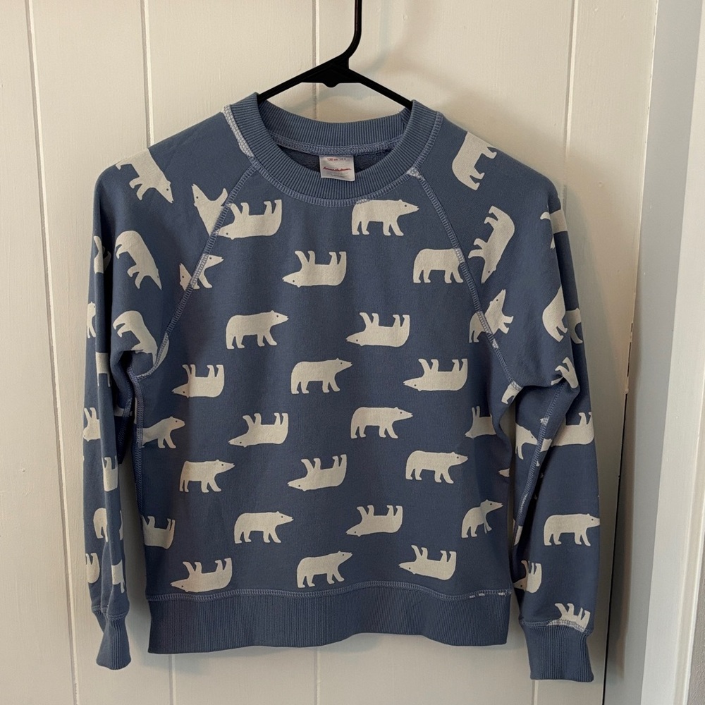Hanna Andersson Blue Polar Bear crew neck sweatshirt.
